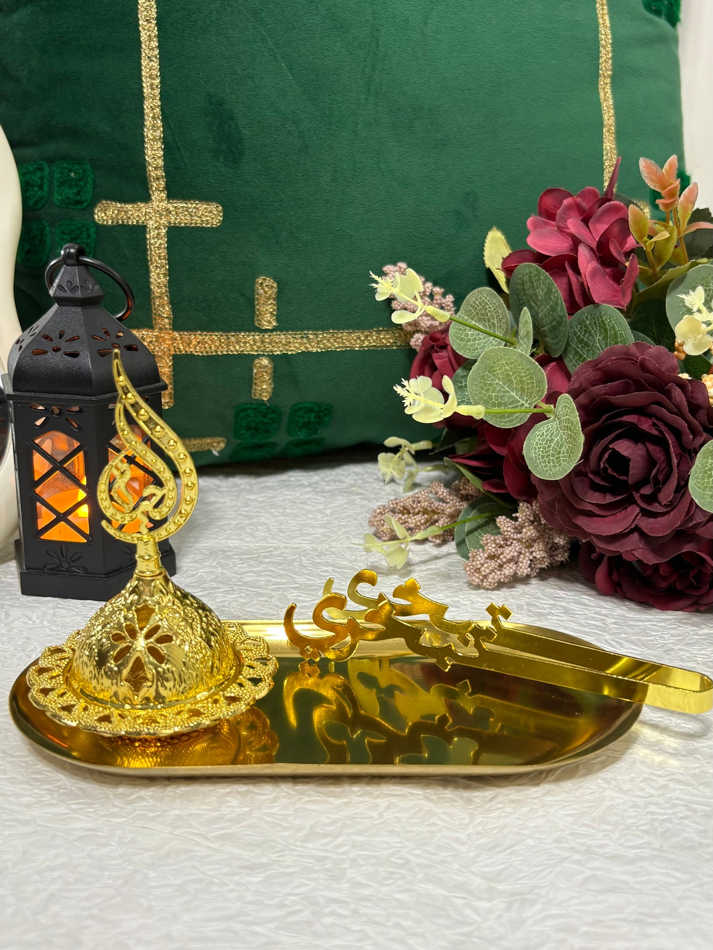 Minimal Golden Incense Burner Set