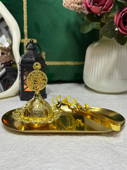 Minimal Golden Incense Burner Set